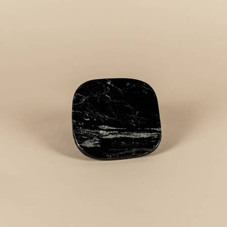 Black Marble Free Form Plate, Sm