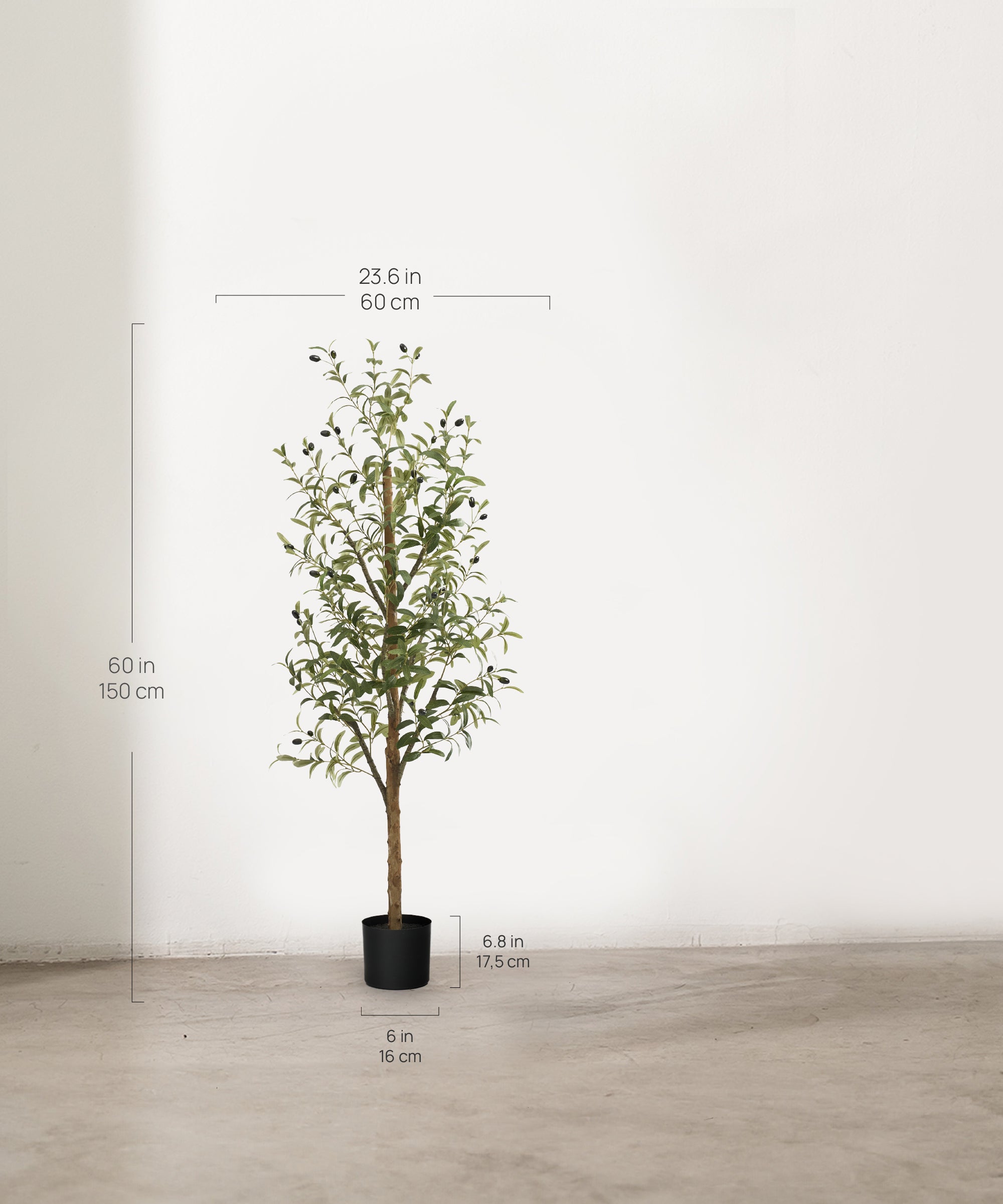 6' Minimal Artificial Olive Tree