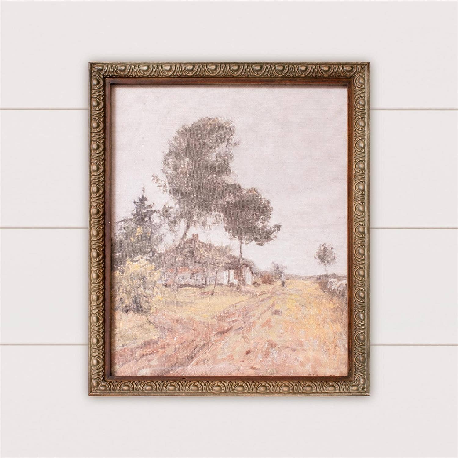 Old World Cottage Framed Print - Antiqued Frame (Pk/02)