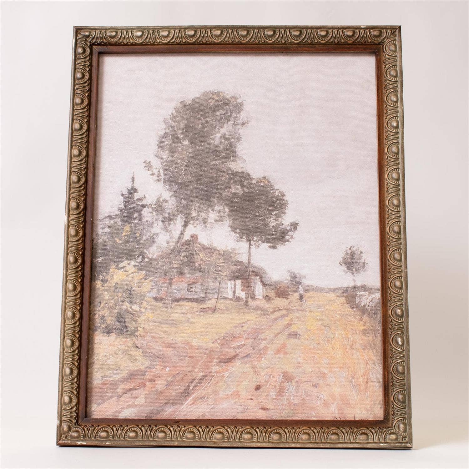 Old World Cottage Framed Print - Antiqued Frame (Pk/02)
