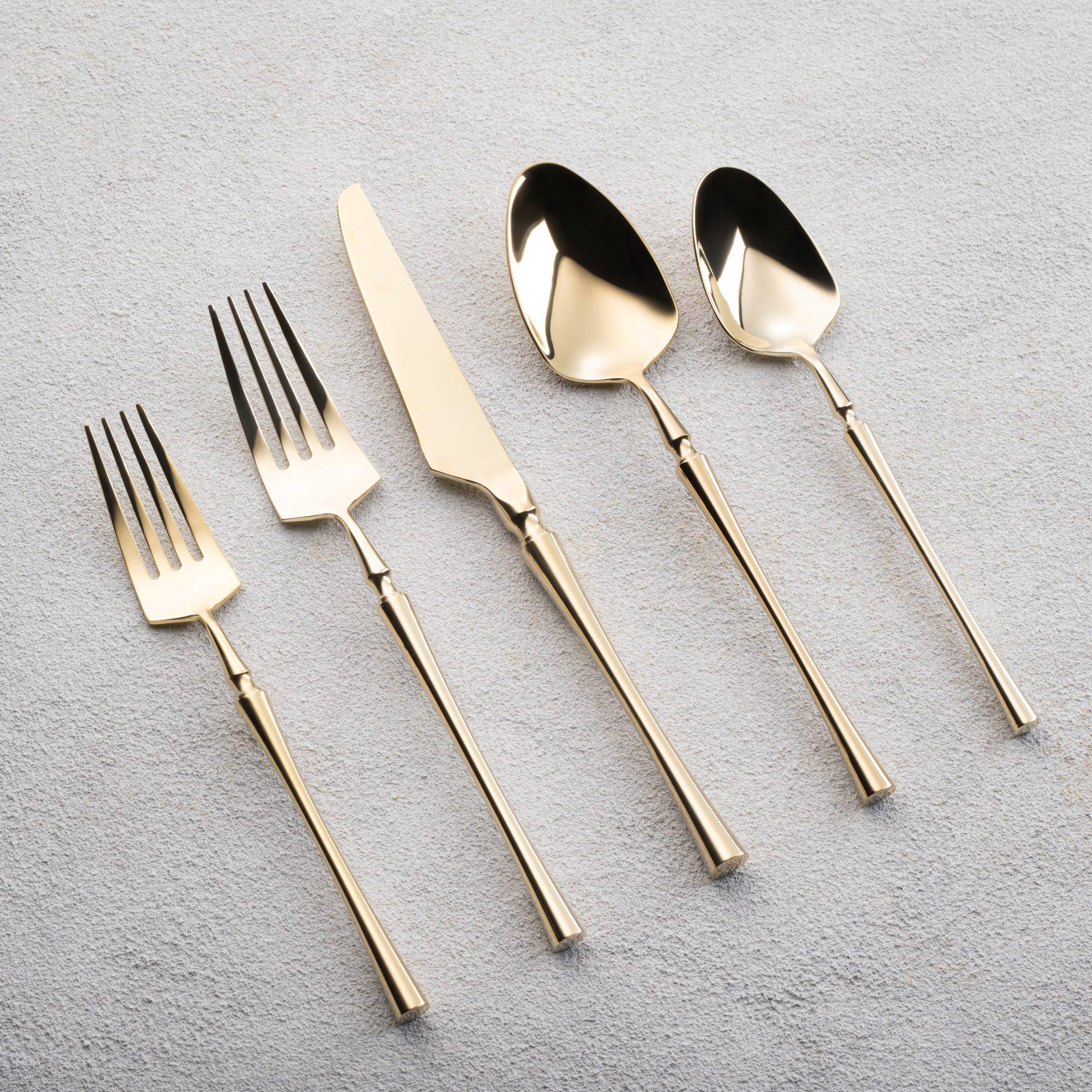 Vikko Irene Shiny Champagne Gold 20 Pc Flatware Set