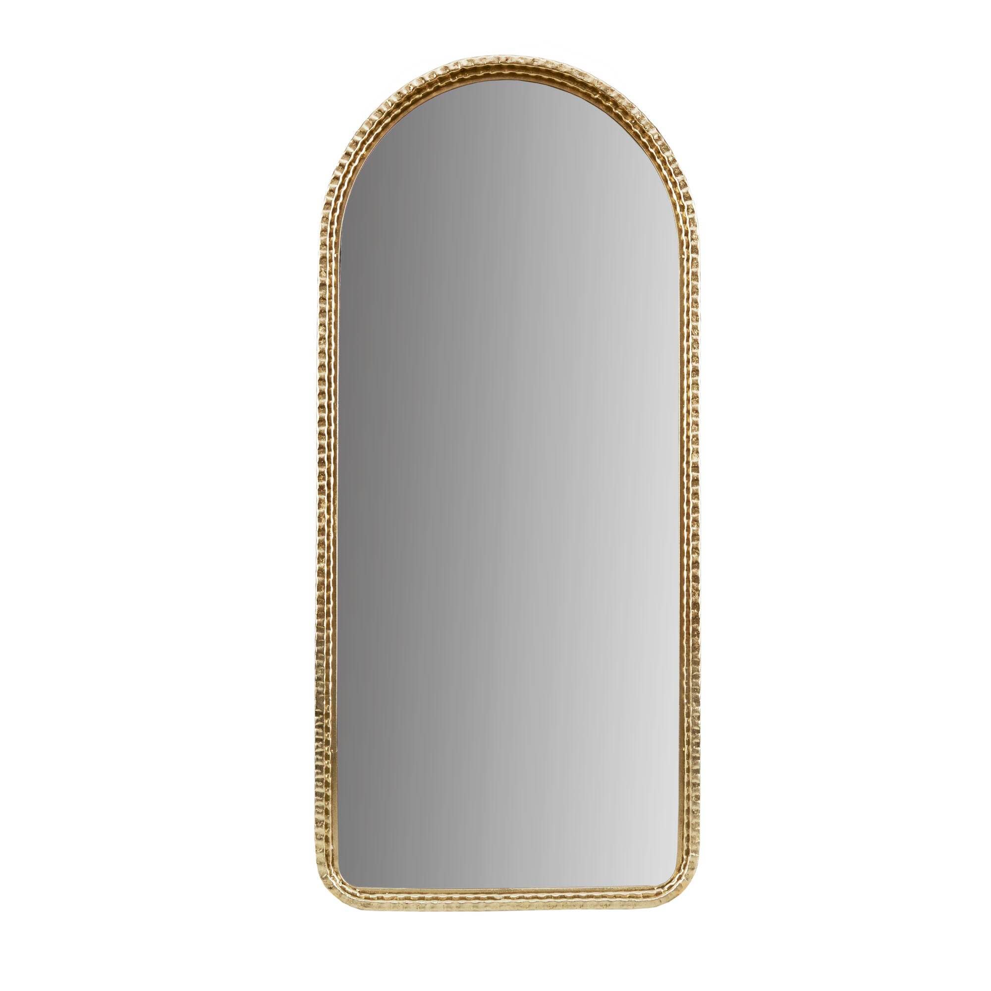 Gold Metal Arched Wall Mirror Home Decor Accents